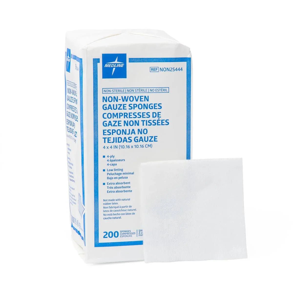 4 x 4 Gauze Facial Sponge Non-Woven, Non Sterile 4ply