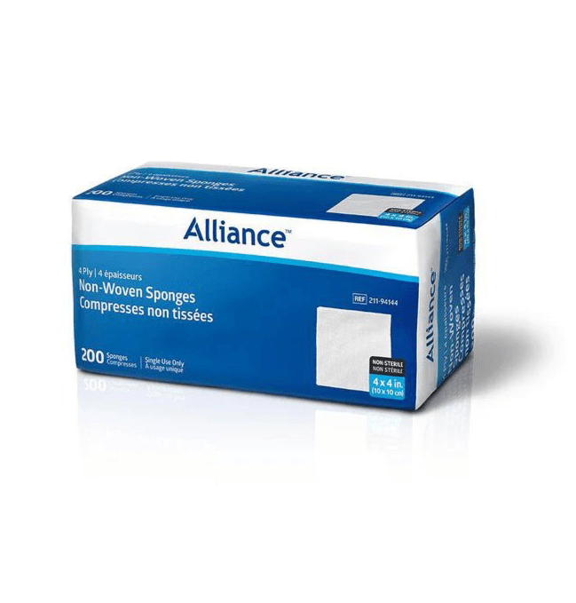 4” x 4” Gauze Facial Sponge Non - Woven, Non Sterile 4ply