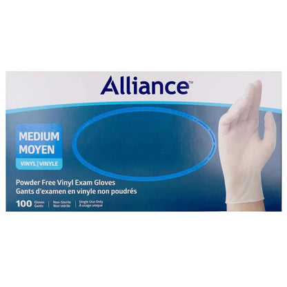 Alliance Disposable Vinyl Gloves, Medical Grade Exam Gloves, Medium
