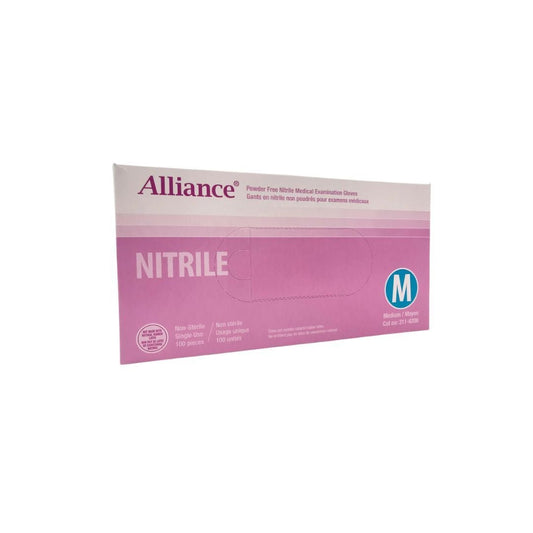 Alliance Medical Grade Nitrile Disposable Gloves Medium, Powder-Free