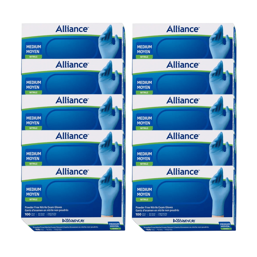 Alliance Nitrile Disposable Gloves, Powder Free Nitrile Exam Gloves