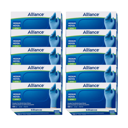 Alliance Nitrile Disposable Gloves, Powder Free Nitrile Exam Gloves