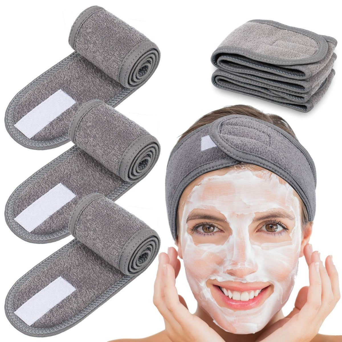 Deluxe Adjustable Spa Headband, Various Colors