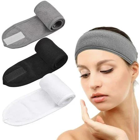 Deluxe Adjustable Spa Headband, Various Colors