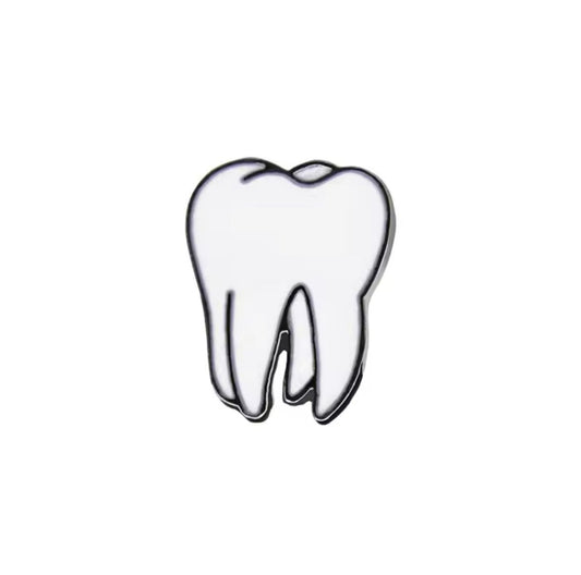 Lapel Pin - Teeth Whitening White Tooth Pin
