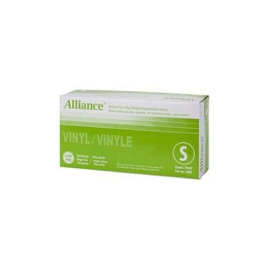 Alliance Medical Grade Vinyl Disposable Gloves Small, Powder-Free, Latex Free