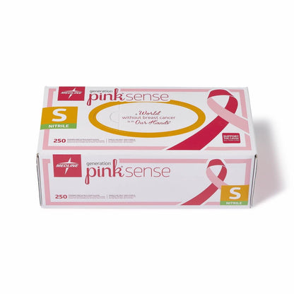 Medline PinkSense Pink Nitrile Gloves Powder Free Box/250