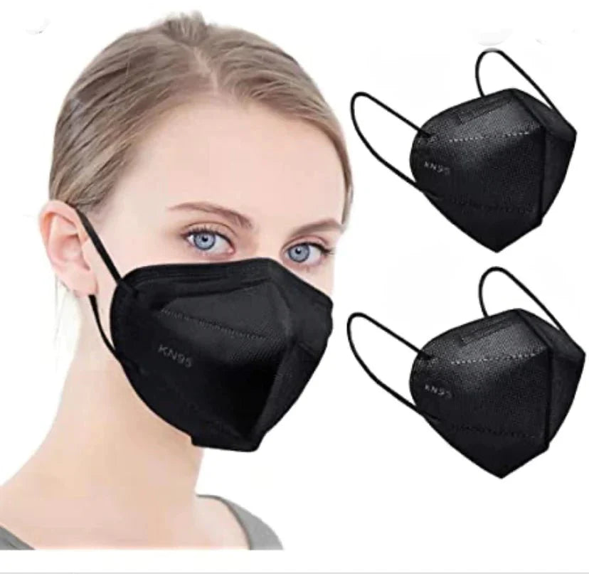 KN95 Face Masks, Black, Non-Medical, Pack of 10
